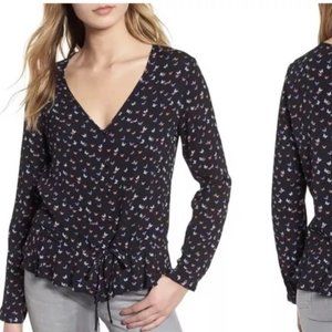 Rails Beaux Ruffle Waste Butterfly Blouse Size M